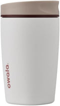 Smoothsip Slider Insulated Stainless Steel Coffee Tumbler, Reusable Iced Coffee Cup, Hot Coffee Travel Mug, BPA Free 12 Oz, Vanilla Bean